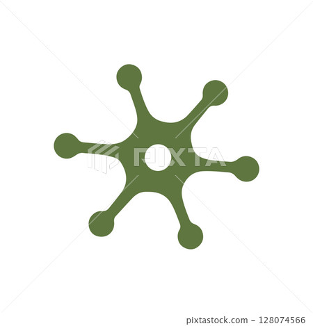 Neuron logo or nerve cell logo with concept vector illustration template. 128074566