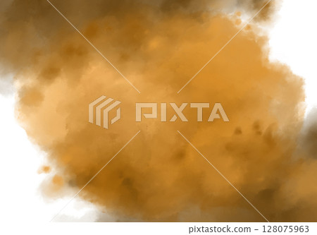 Yellow brown orange watercolor wet brush paint texture artistic background bubble illustration Yellow brown orange watercolor wet brush paint texture artistic background bubble illustration 128075963