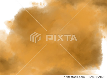Yellow brown orange watercolor wet brush paint texture artistic background bubble illustration Yellow brown orange watercolor wet brush paint texture artistic background bubble illustration 128075965