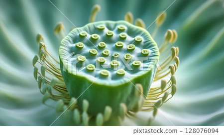 Lotus flower closeup detail blossoming with blurred background Lotus flower closeup detail blossoming with blurred background 128076094