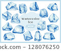 Watercolor ice illustration 128076250