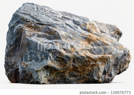 Large rock stones isolated on a transparent background, Generative Ai 128076773