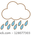 Simple heavy rain illustration icon 128077303