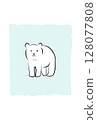 Simple illustration of a polar bear 128077808