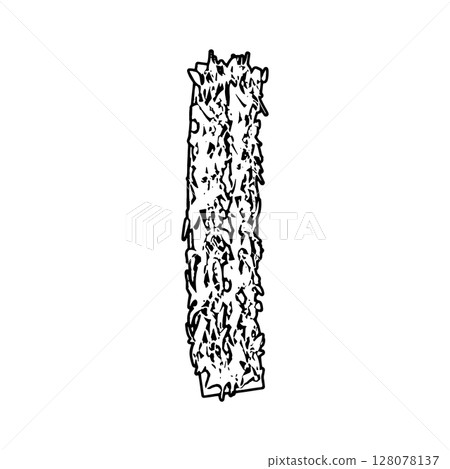 Decorative letter with bizarre neoplasm. Vector font. Decorative letter with bizarre neoplasm. Vector font. 128078137