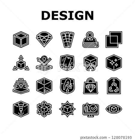 design aesthetics product icons set vector 128078193