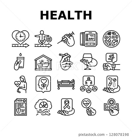 health indicators icons set vector health indicators icons set vector 128078198