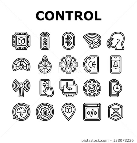 modern technology control product icons set vector 128078226