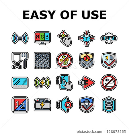 ease of use convenience product icons set vector 128078265