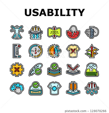 comfort usability product icons set vector comfort usability product icons set vector 128078266