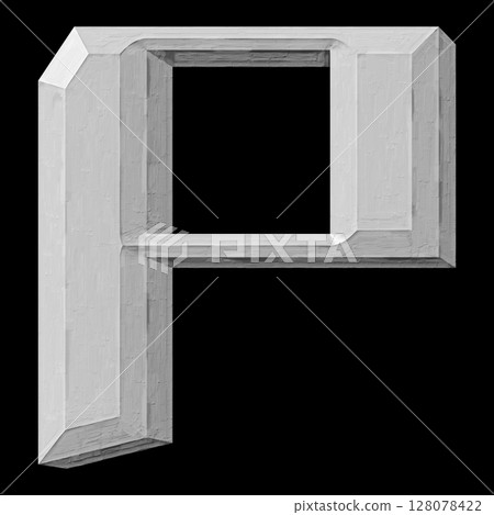 Decorative old-time letter on black background. Decorative old-time letter on black background. 128078422