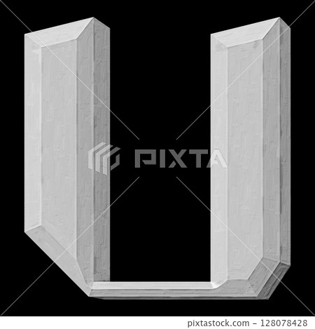 Decorative old-time letter on black background. Decorative old-time letter on black background. 128078428