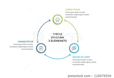 Circular Process Infographic Template Circular Process Infographic Template 128078504