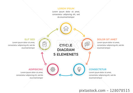 Circular Process Infographic Template Circular Process Infographic Template 128078515