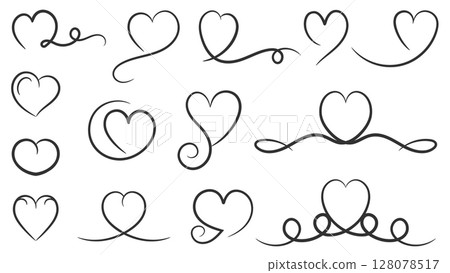 Design Elements with Hearts 128078517