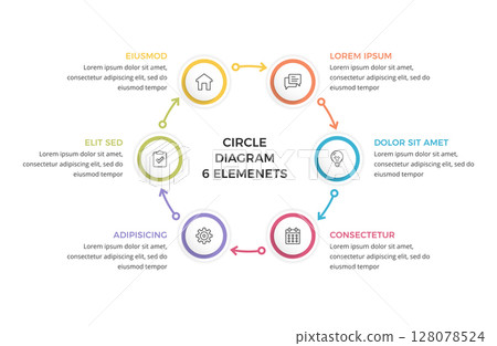Circular Process Infographic Template 128078524