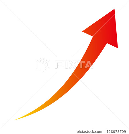 Red gradient upward arrow Red gradient upward arrow 128078709