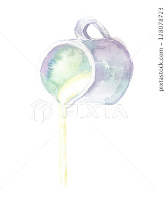 Watercolor illustration of pouring milk Watercolor illustration of pouring milk 128078723