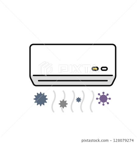 Mold and air conditioner simple vector icon illustration 128079274