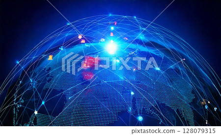 科技 Global Blue 生成 AI 背景 128079315