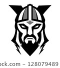 Warrior head. Brand mascot. Logo template. Company identity icon. 128079489