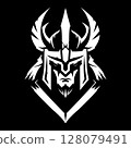 Warrior head. Brand mascot. Logo template. Company identity icon. 128079491