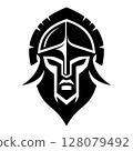 Warrior head. Brand mascot. Logo template. Company identity icon. 128079492
