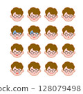 Face Icon: Various facial expressions of boys 128079498