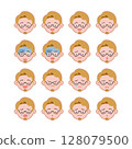 Face Icons - Illustrations of men with various facial expressions 128079500