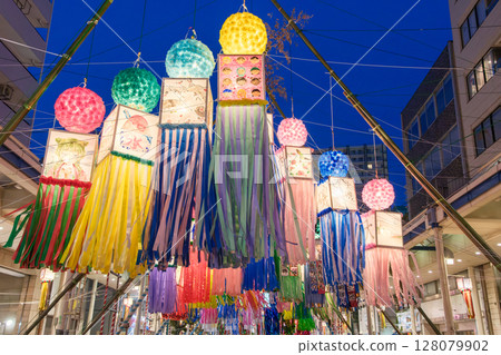 Shonan Hiratsuka Tanabata Festival - Illuminated scenery Shonan Hiratsuka Tanabata Festival - Illuminated scenery 128079902