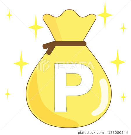 把硬幣放在袋子裡 128080544