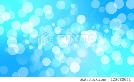 具有藍色和淺藍色漸變的夢幻散景背景插圖 128080691
