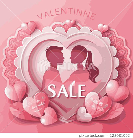 happy valentines day greeting card with two girls in love. happy valentines day greeting card with two girls in love. 128081092
