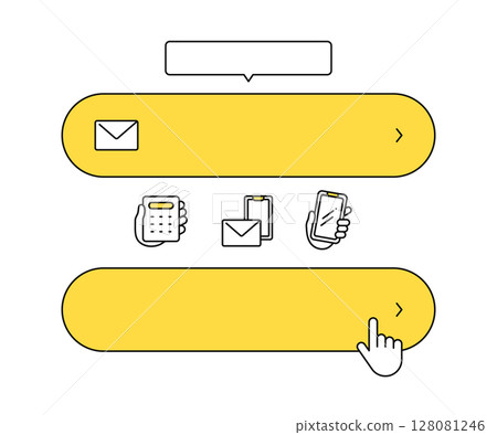 Simple contact button customization set material 128081246