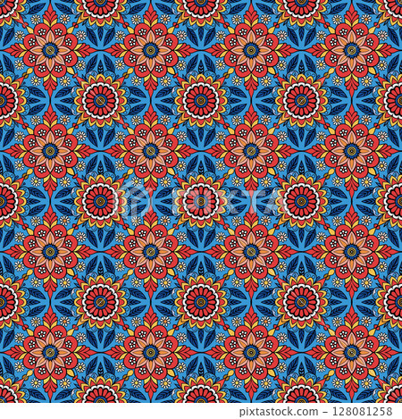 seamless geometric pattern with geometric shapes 128081258