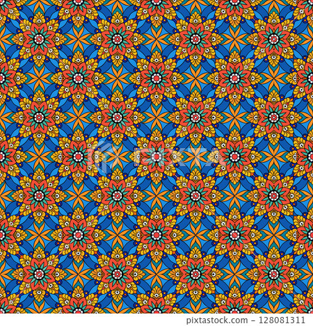 seamless geometric pattern with geometric shapes 128081311