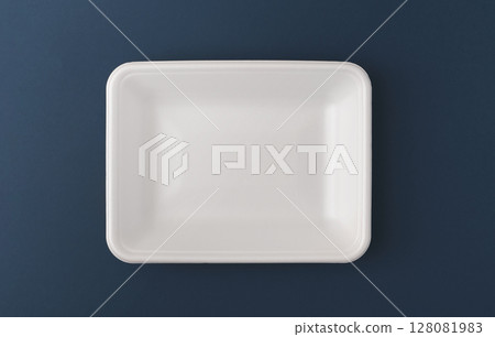 Styrofoam food trays 128081983