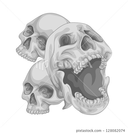 Illustration of skull  Illustration of skull  128082074