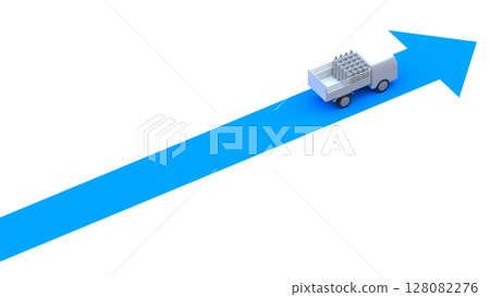 No background illustration of a moving LPG delivery truck No background illustration of a moving LPG delivery truck 128082276