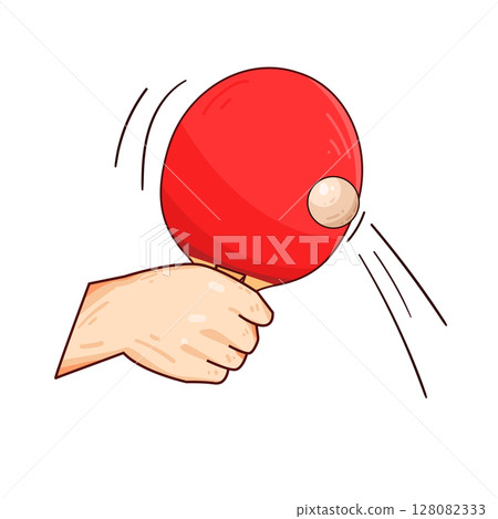 illustration of Hand Playing Ping Pong illustration of Hand Playing Ping Pong 128082333