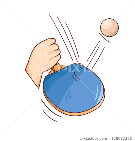 illustration of Hand Playing Ping Pong illustration of Hand Playing Ping Pong 128082338