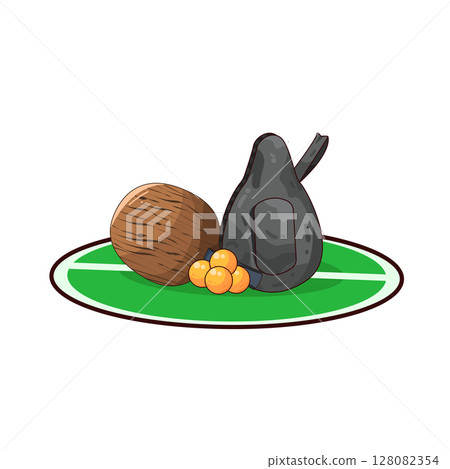 illustration of Table Tennis Paddle Case or Ping Pong Racket Bag illustration of Table Tennis Paddle Case or Ping Pong Racket Bag 128082354