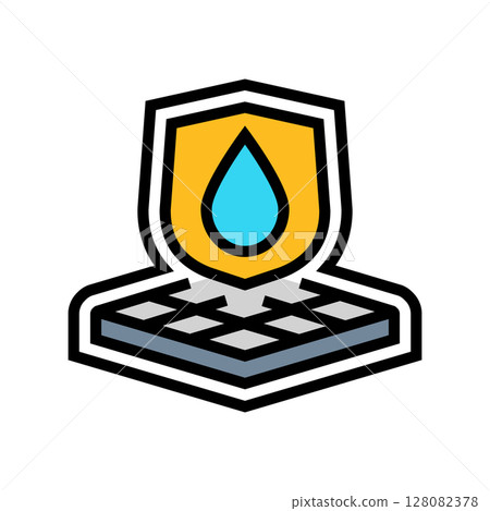weatherproof color icon vector illustration 128082378