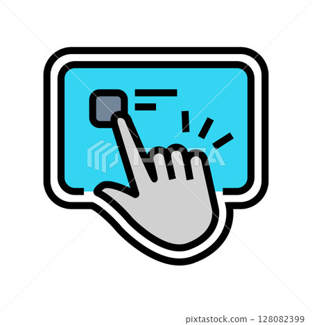 touchscreen control color icon vector illustration 128082399