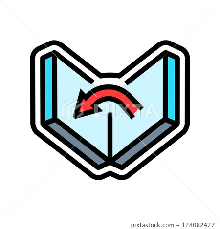 foldable color icon vector illustration 128082427