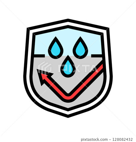 water resistant color icon vector illustration 128082432