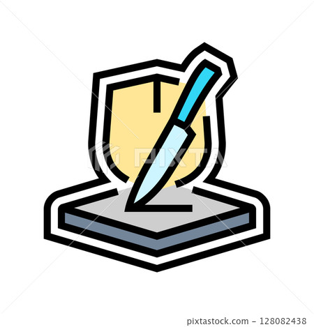 anti scratch coating color icon vector illustration anti scratch coating color icon vector illustration 128082438