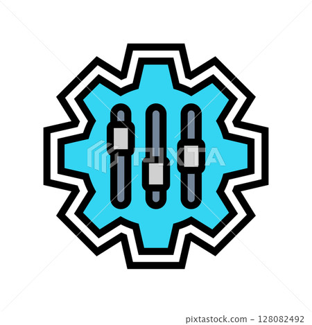 customizable features color icon vector illustration customizable features color icon vector illustration 128082492