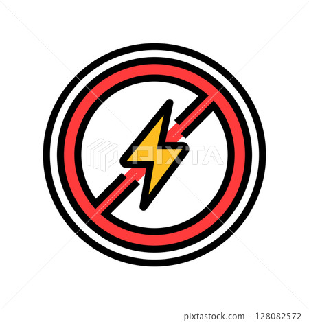 non electric color icon vector illustration non electric color icon vector illustration 128082572