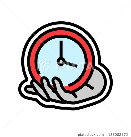 time saver color icon vector illustration 128082573